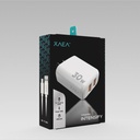 CARGADOR 220V MODO-A015 INTENSIFY - 4,4A - 2USB + CABLE TIPO C - XAEA - BLANCO