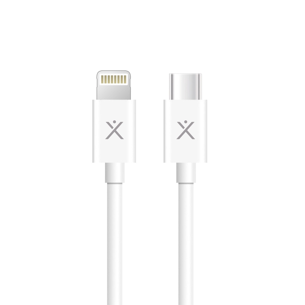 CABLE USB X-096 SPIN TIPO C A LIGHTNING - XAEA - BLANCO