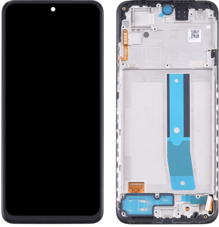 PANTALLA COMPLETA X REDMI NOTE 11 4G / NOTE 11S / POCO M4 / NOTE 12S CON MARCO OLED - NEGRO