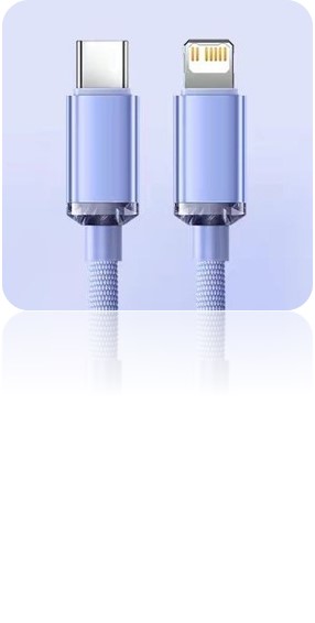 CABLE TIPO C - LIGHTNING X-098 - ATHENEA - XAEA - LILA