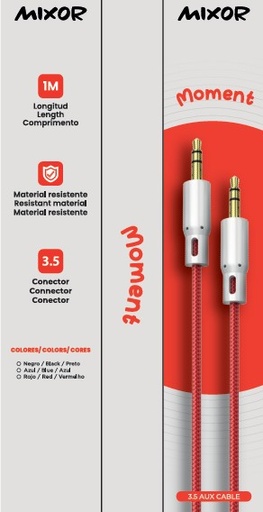 [CABM01B0304] CABLE AUX 3,5 M-001 - MOMENT MIXOR AZUL
