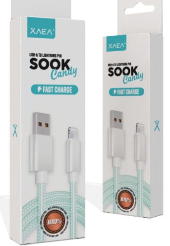 [CABX0809206] CABLE USB LIGHTNING X-092 - SOOK CANDY - XAEA - VERDE