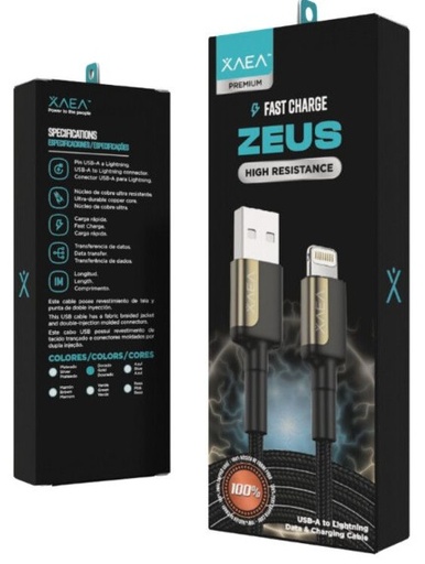 [CABX0810416] CABLE USB LIGHTNING X-104C - ZEUS - XAEA - DORADO