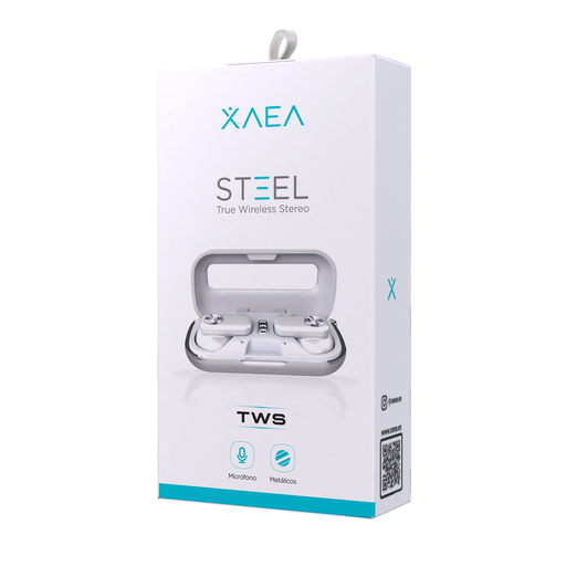 [MLEX0410201] AURICULAR  MANOS LIBRES TWS X-102 STEEL  XAEA BLANCO
