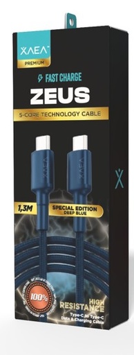 [CABTIP0400F200C] CABLE ZEUS TIPO C-C EDICION ESPECIAL X-00F2 - XAEA - DEEP BLUE